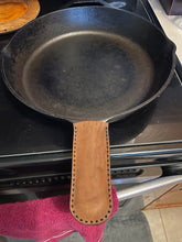 Load image into Gallery viewer, Hand-Stitched Leather Cast Iron Skillet Handle Cover