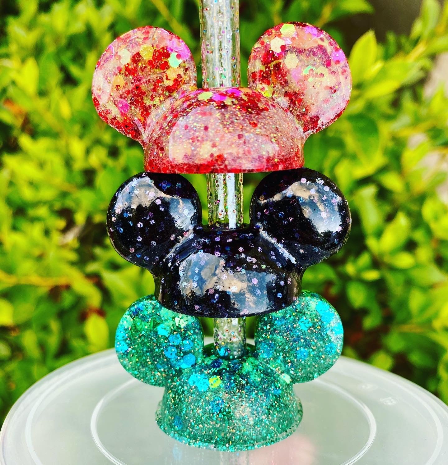 Magical Mouse Ears Christmas Straw Topper | Straw Buddy | Straw Charm |  Straw Decoration